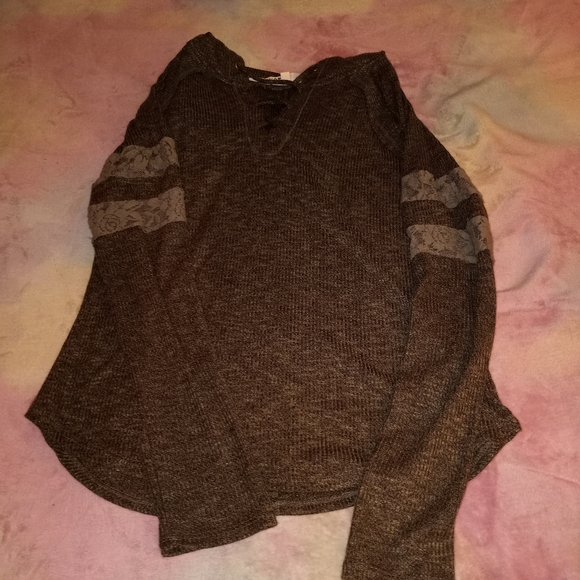 💕5 for 25$ Medium JOLT Olive Green Cozy Hooded Sweatshirt - Picture 2 of 8